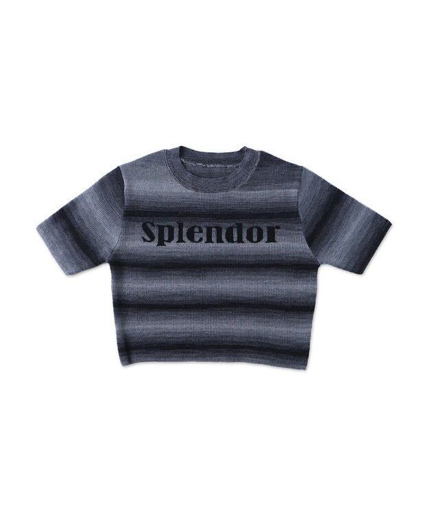 WEGO グラデーションちびニットT ブラック