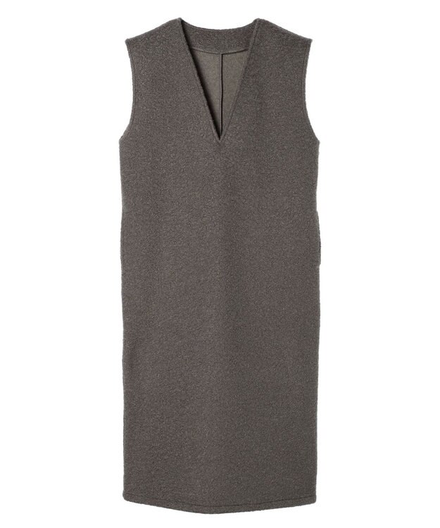 Green Parks ・ＥＬＥＮＣＡＲＥ　ＤＵＥ　ブークレＶネックジャンスカ Charcoal Gray