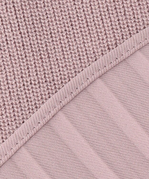 ANY SIS 【洗える】プリーツコンビ ニット ピンク