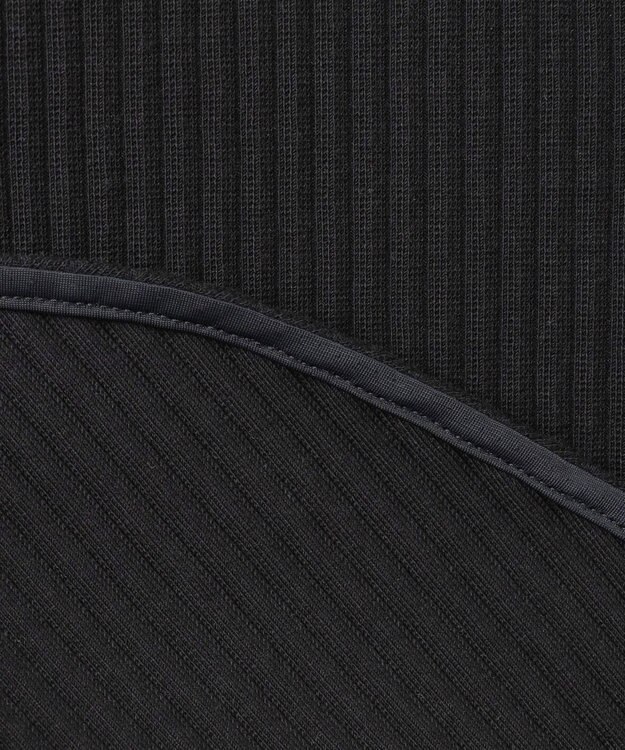 uncrave プリーツリブ ドルマンスリーブトップス ブラック