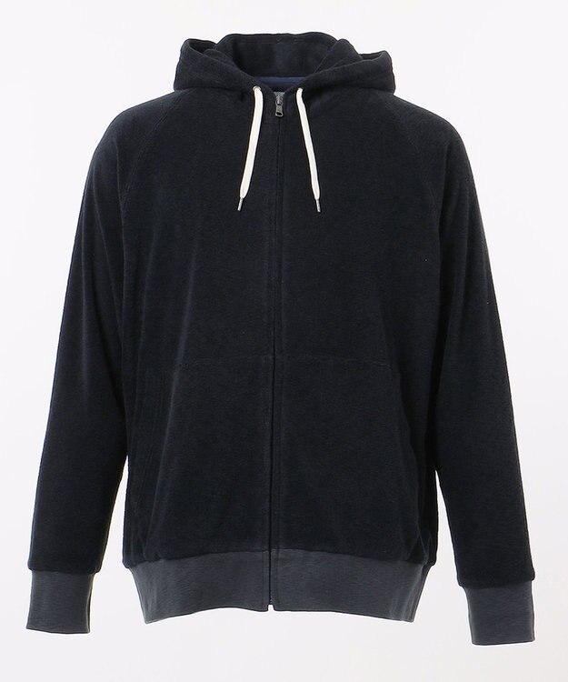 JOSEPH ABBOUD MOUNTAIN 【SPACE】OGスラブパイル パーカー ネイビー系