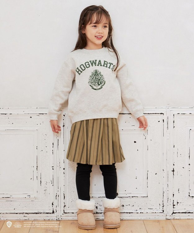 ANY KIDS ストライプスカッツ ベージュ系ストライプ