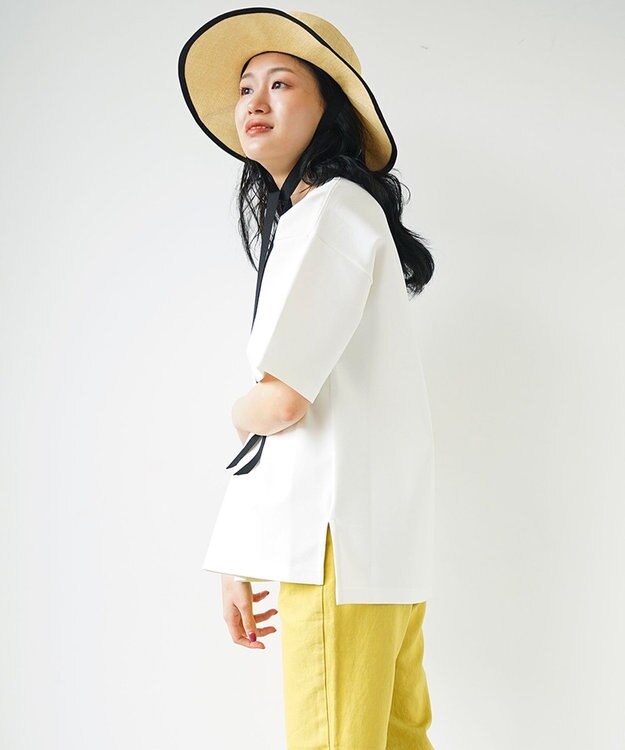 WHITE MAILS 【UNISEX】PAPER DOUBLE JERSEY OVERSIZED T-シャツ オフホワイト