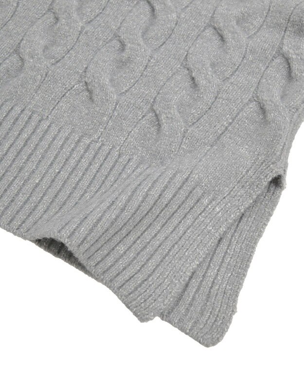 AMERICAN HOLIC ミドルゲージケーブルニットプルオーバー Gray Mixture