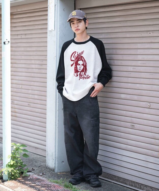 WEGO 【ユニセックス着用ITEM/SMLサイズ展開】ジャガードグラフィックプルオーバー 柄1