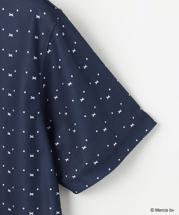 23区GOLF 【MEN】【吸水速乾/UVカット】ミッフィーフェイスポロシャツ ネイビー系5