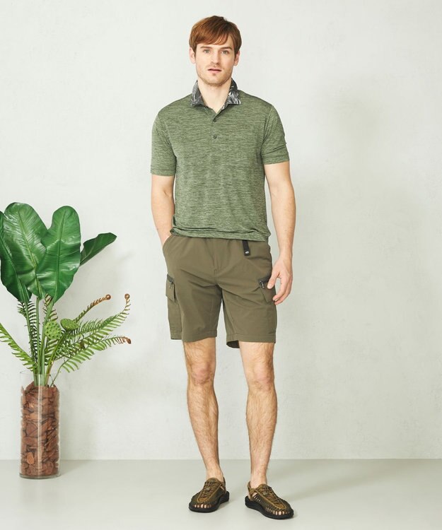 JOSEPH ABBOUD MOUNTAIN 【UNISEX】撥水/9ポケット 2WAYストレッチ クライミングショーツ カーキ系