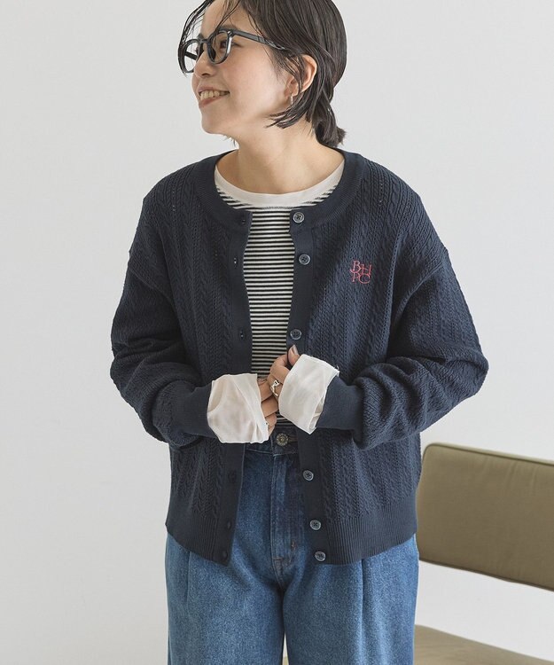 AMERICAN HOLIC 【BEVERLY HILLS POLO CLUB】ニットカーディガン Navy