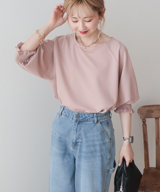 AMERICAN HOLIC 【先行予約】【WEB限定】マルチ機能：袖ボリュームプルオーバー Beige