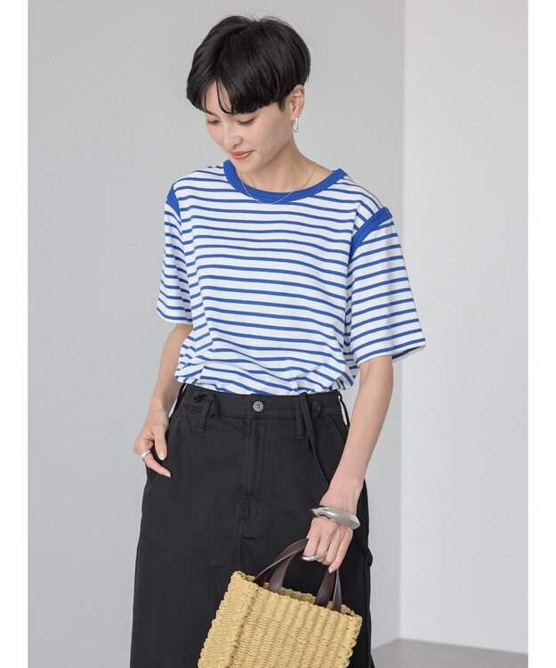 AMERICAN HOLIC バイカラーボーダーカットプルオーバー