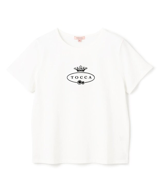 TOCCA HALLMARK FLOCKY LOGO TEE Tシャツ アイボリー系