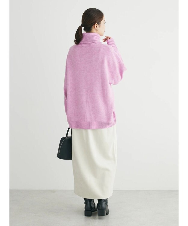 Green Parks ｆｕｗａっとメランジタートルニットプルオーバー Pink