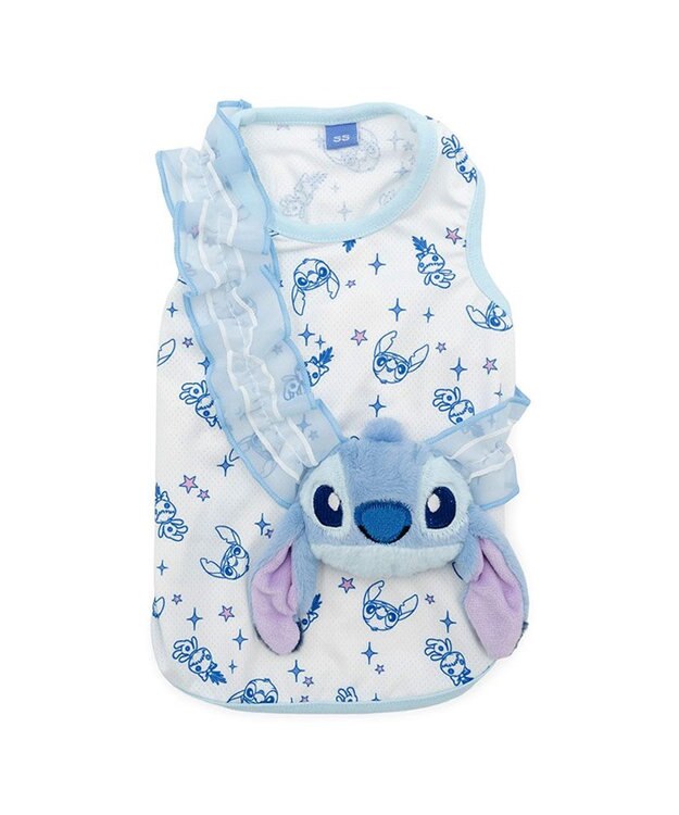 PET PARADISE ディズニー スティッチ ポシェット風 クール タンクトップ《たれ耳》 小型犬 ブルー