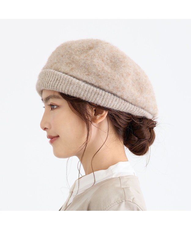 ATRENA 【日本製】BLUEFOX ワイドリブベレー ベージュ