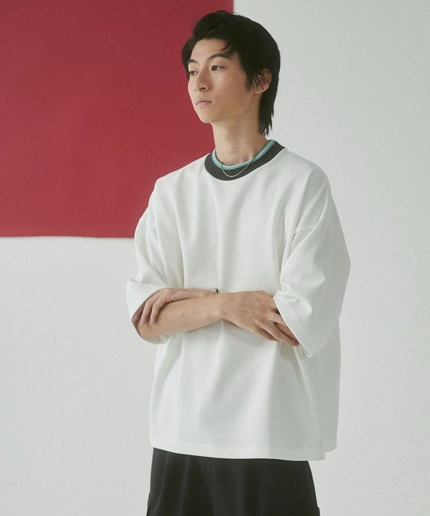 WEGO 【LUCY】ネックジャガードT（S） ホワイト