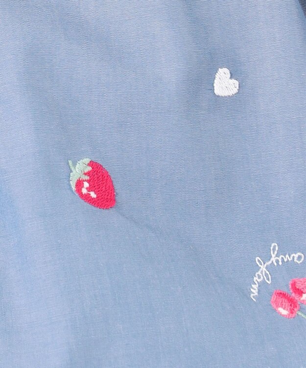ANY KIDS 総柄刺繍 キュロット ブルー