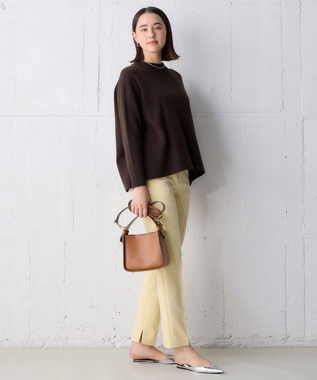 UNFILO 【新色追加】ふわふわ クルーネックニット [NEW]ブラウン