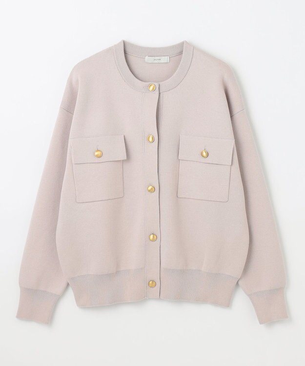 ANY 【洗濯機可】スウェットライクカーディガン オイスター