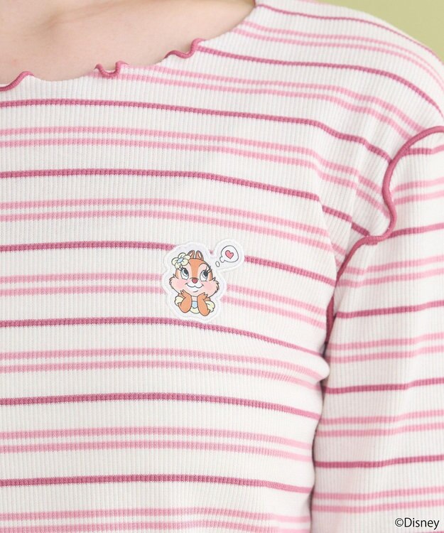 earth music&ecology チップ＆デール／ボーダーメロープルオーバー Pink