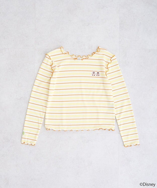 earth music&ecology チップ＆デール／ボーダーメロープルオーバー Orange