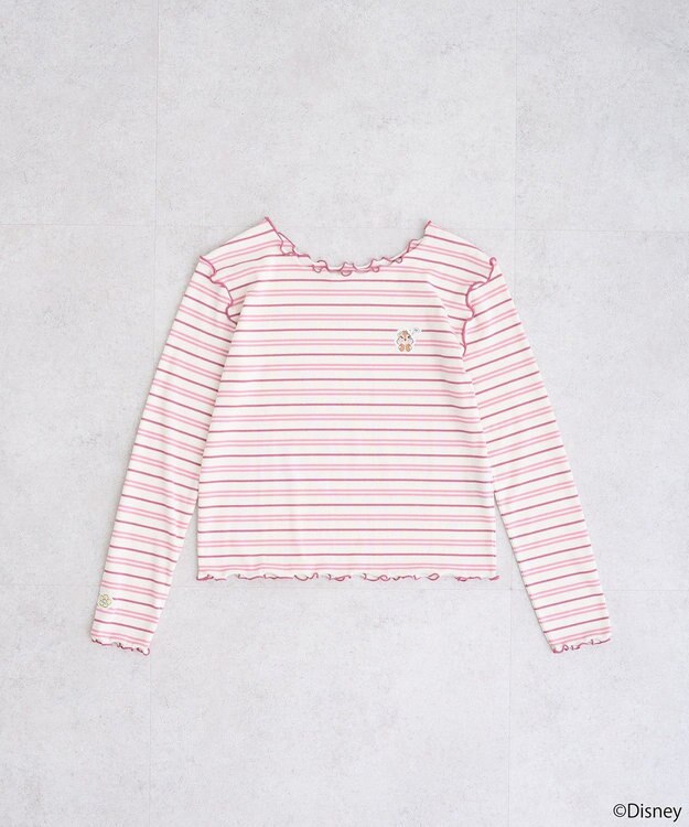 earth music&ecology チップ＆デール／ボーダーメロープルオーバー Pink