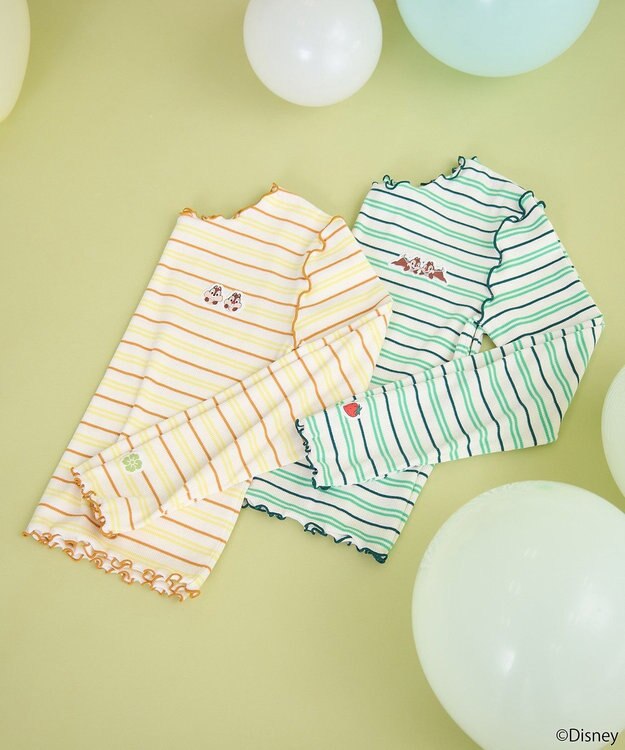 earth music&ecology チップ＆デール／ボーダーメロープルオーバー Orange