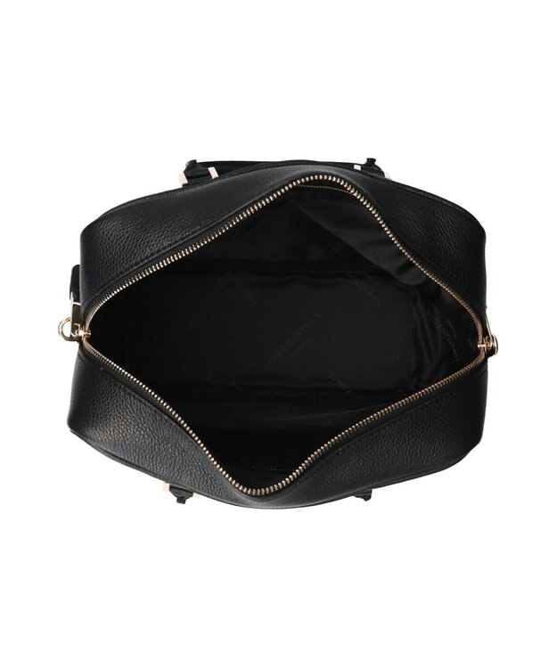 INTER-CHAUSSURES 【CHRISTIAN VILLA】ベーシックレザーハンドバッグ ブラック