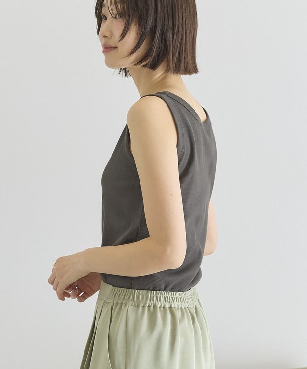 AMERICAN HOLIC テレコタンクトップ Charcoal Gray