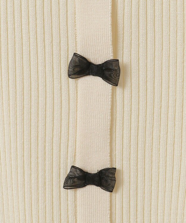 Green Parks ・ｓｗｉｎｇ　ｂｙ　フロントリボンリブニット Light Gray