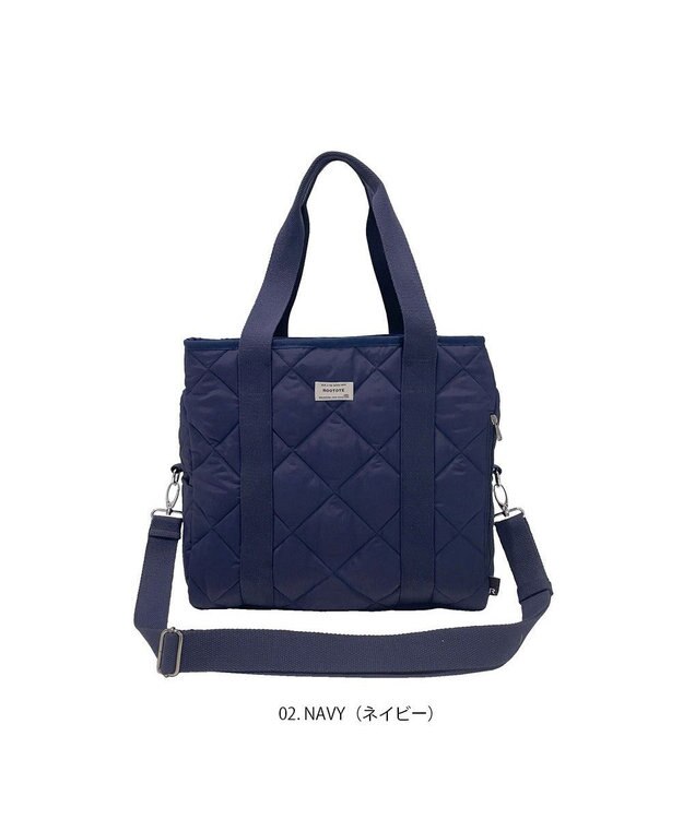 ROOTOTE 1154【大容量:キャリーケース装着可能】SN.グランデボックス.ソリッド-A 02：ネイビー