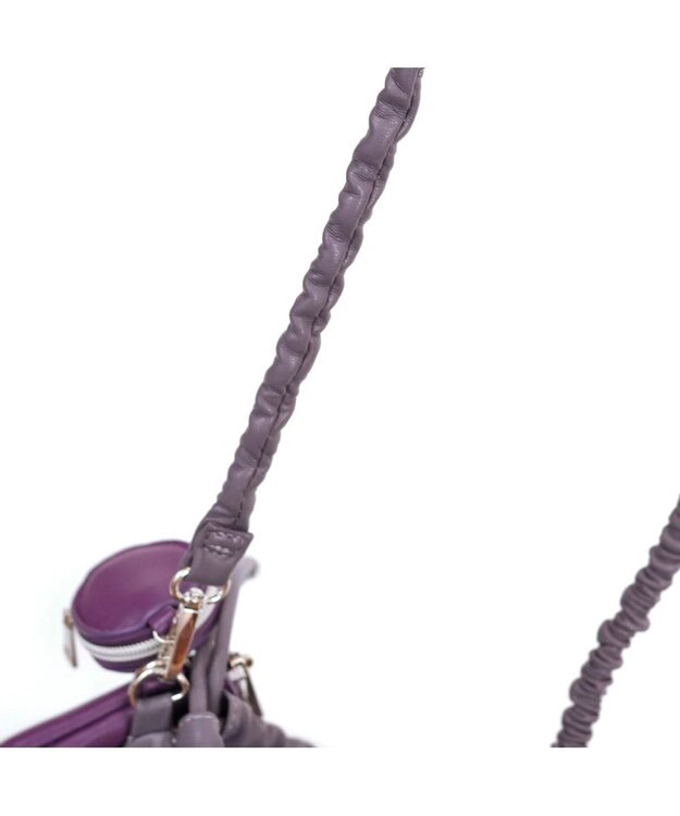 UNBILLION cachecache バンジーコード巾着スマホショルダー パープル