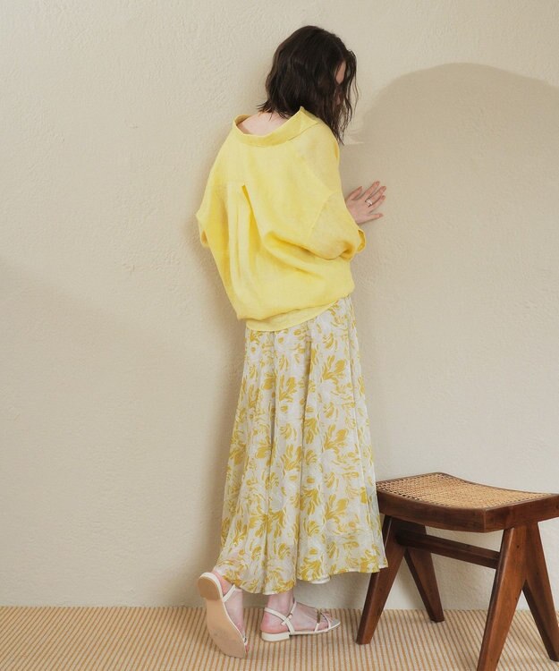 YECCA VECCA 3wayフレンチリネンシャツ White