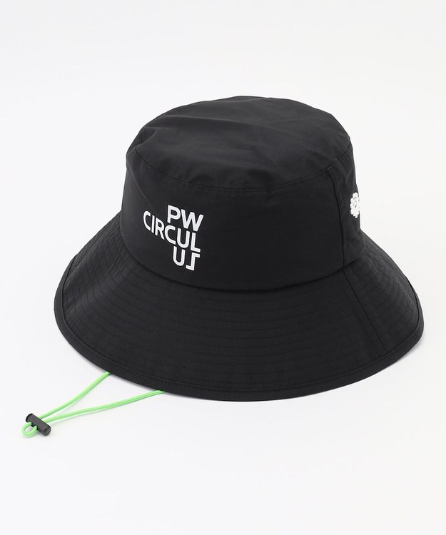 PW CIRCULUS 【耐水圧11000mm  / レイン対応】【UNISEX】NEW！レイン バケットハット  ゴルフ ブラック系
