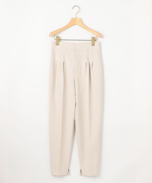 組曲 ライトダブルクロス テーパードパンツ サンドグレージュ系