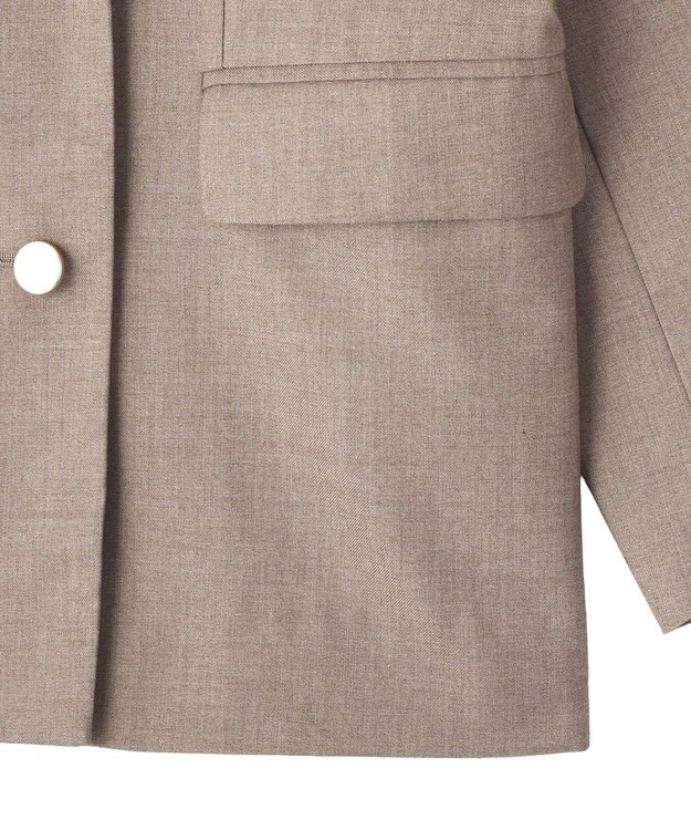 CRAFT STANDARD BOUTIQUE ＜セレモニー＞ダブルテーラードジャケット Beige Mixture