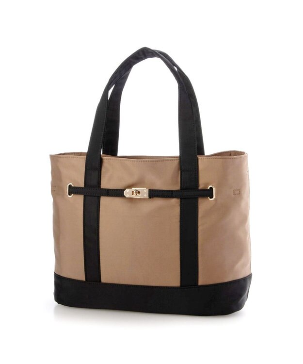 UNBILLION カシュカシュ cachecache / フロントベルトナイロン2wayトートバッグ キャメル