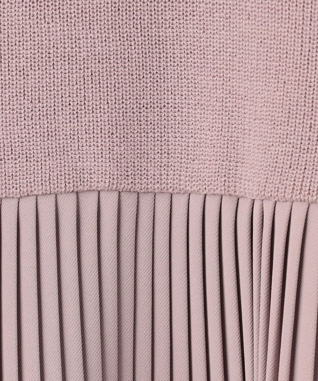 ANY SIS 【洗える】プリーツコンビ ニット ピンク