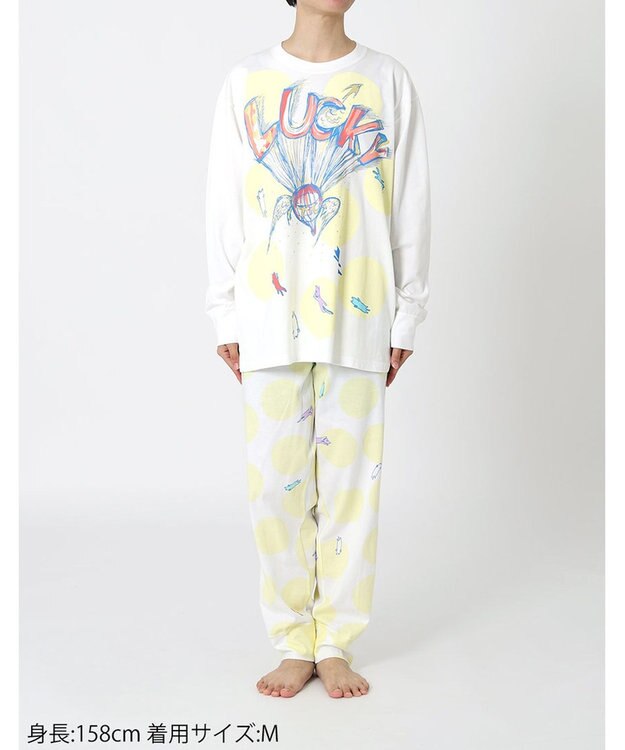 tsumori chisato SLEEP ツモリチサト パジャマ 長袖 長ズボン レディース UDX569 /ワコール クリーム