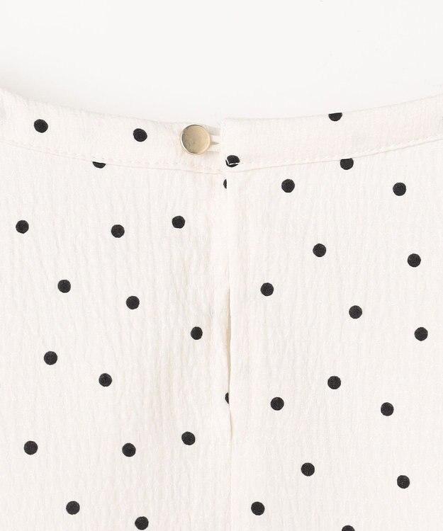 ANY ポコポコバルーン袖ブラウス オフ×ブラックドット