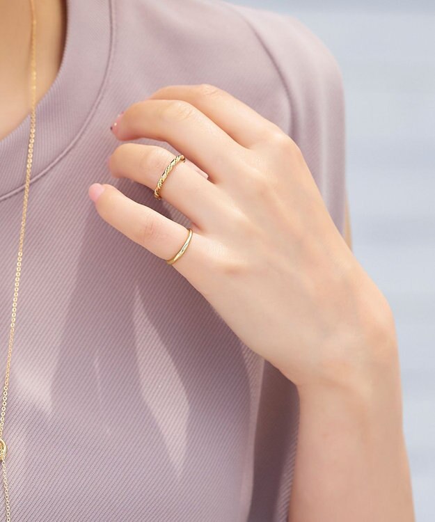 Tiaclasse 【4点セット】クロスデザインリング　アソートセット ゴールド