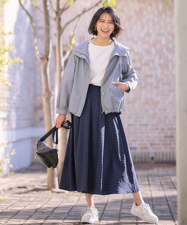 ANY 【撥水/UVカット/手洗い可】ラク映え撥水マウンパ ブルーグレー