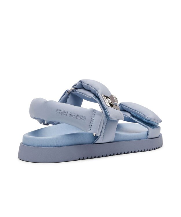 STEVE MADDEN MONAT ナイロンパデッドストラップフラットサンダル ブルー