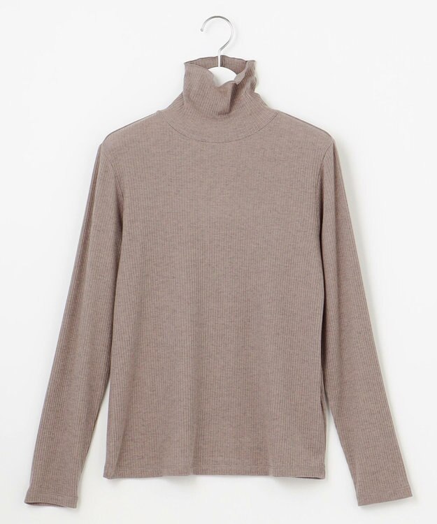 J.PRESS LADIES S カシミヤシルクリブタートル カットソー ブラウン系