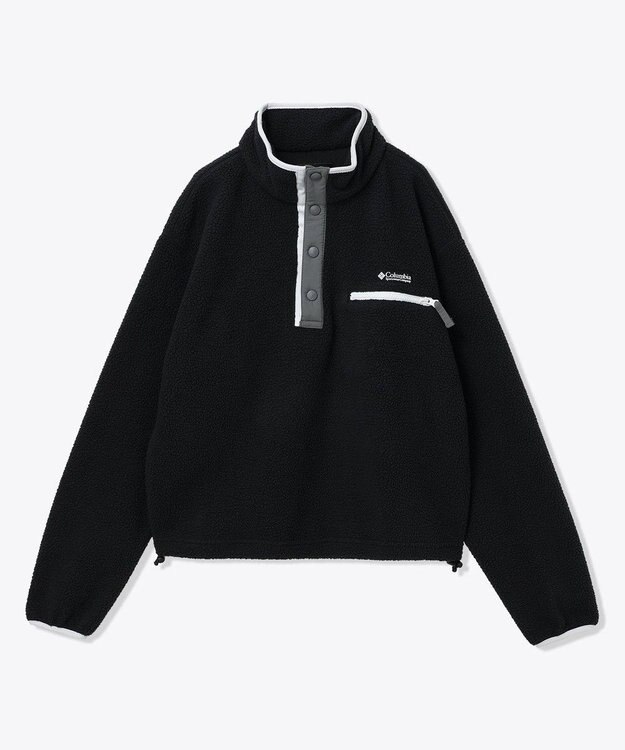 Columbia Columbia/ ウィメンズヘルベチアII クロップドハーフスナップフリース /コロンビア Black