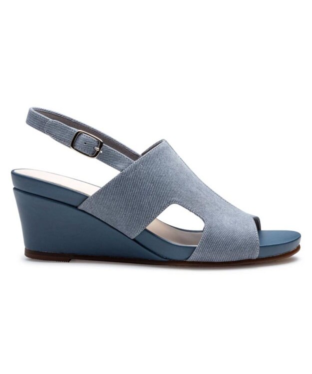 REGAL FOOT COMMUNITY 【ビューフィット】A69Y ウエッジサンダル ブルー型押