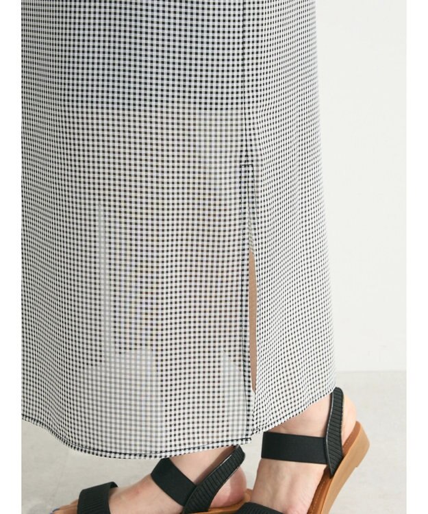 Green Parks ・ＳＵＧＡＲ　ＳＰＯＯＮ　サッカーギンガムキャミワンピ Off White