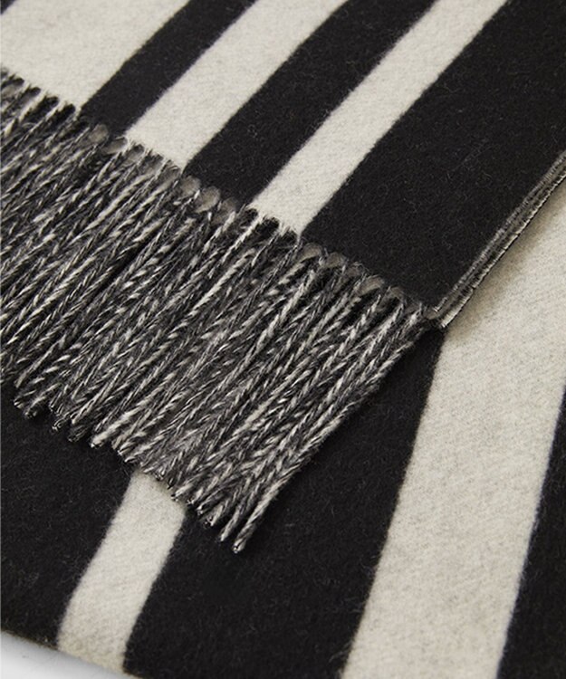 JOSEPH ウーヴンスカーフ　ストライプ Ivory/Black