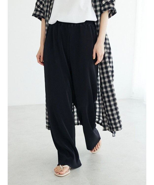 CRAFT STANDARD BOUTIQUE カットプリーツパンツ Black