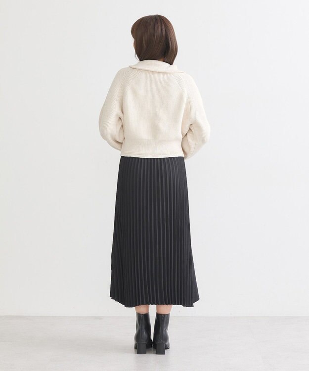 earth music&ecology ＢＩＧカラージップカーディガン Ivory