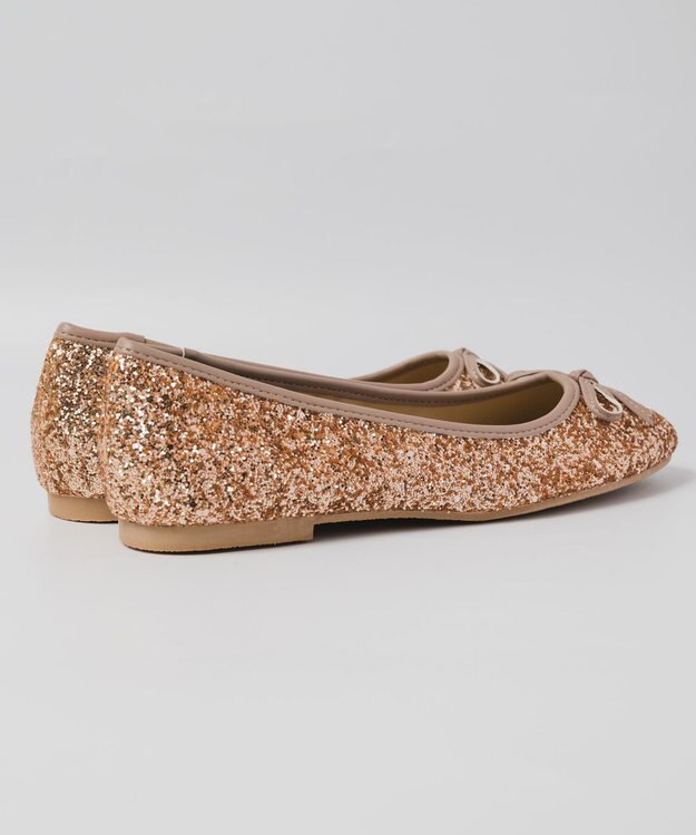 BONTRE 【PRECIEUX JOUET/プレシュウジュエ】ラウンドトゥバレエシューズ ピンクゴールド